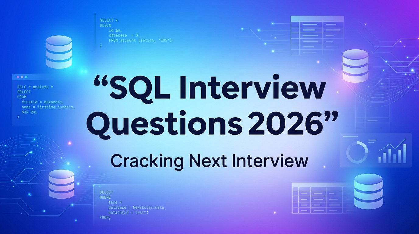 SQL Interview Questions 2026 – Cracking Next Interview